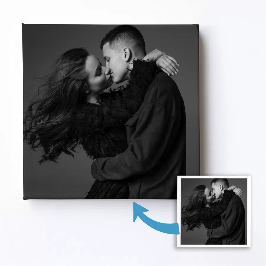 Tablouri Cadou romantic pentru un cuplu pe baza unei fotografii s47206