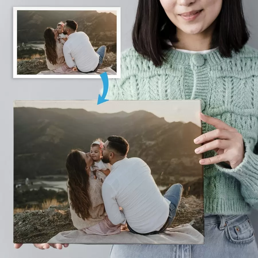 Tablouri Cadou romantic pentru un cuplu pe baza unei fotografii s47210