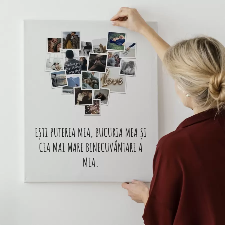 Tablouri Colaj foto pe pânză pentru zi de naștere din fotografia ta s47580