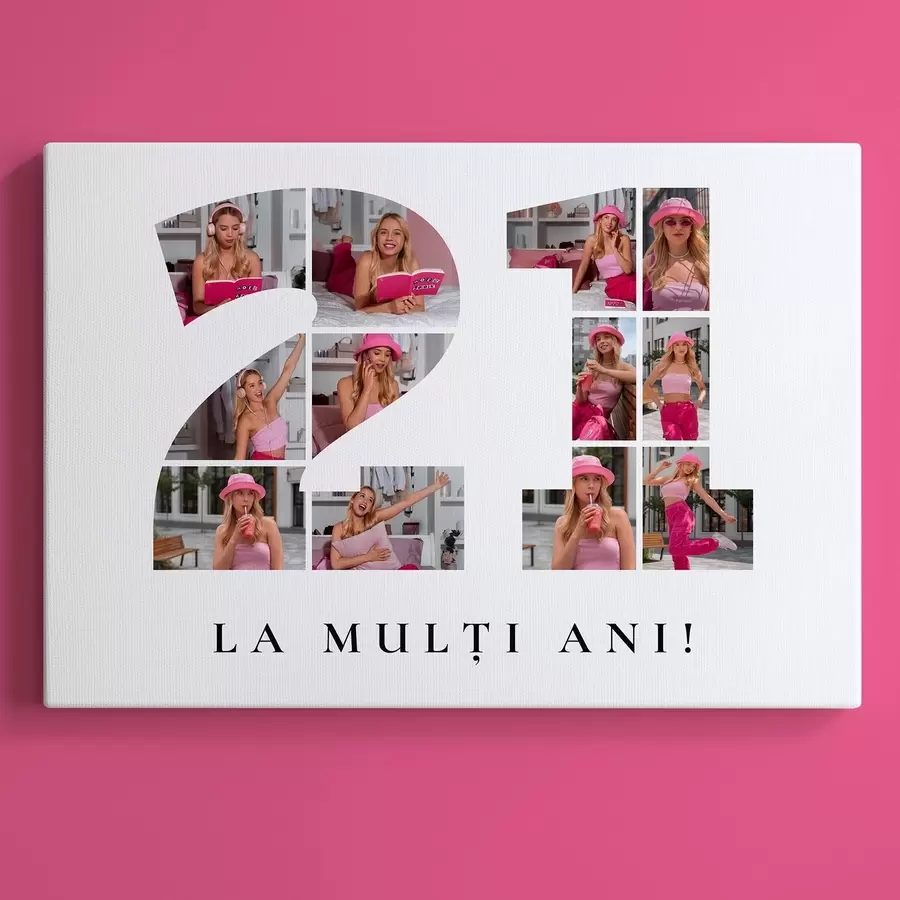 Tablouri Colaj foto pe pânză pentru zi de naștere din fotografia ta s47526