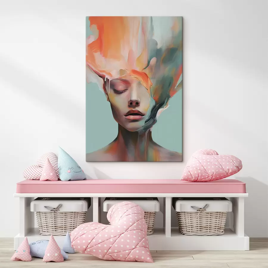 Tablouri Portret abstract al unei fete s47389