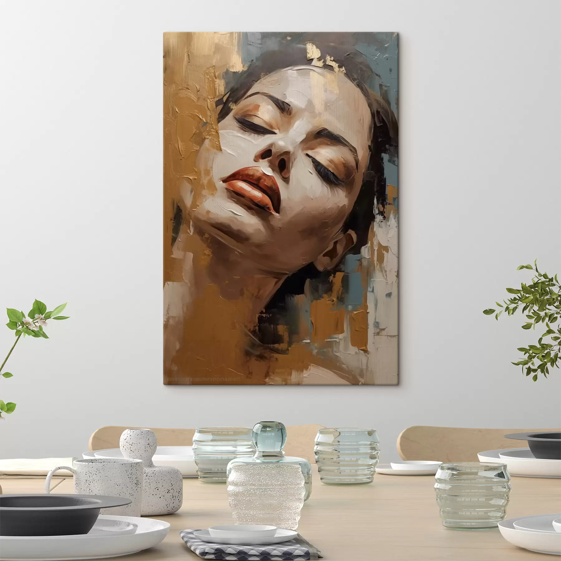 Tablouri Portret abstract al unei fete s47392