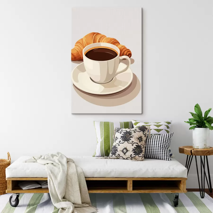 Tablouri Cafea cu croissant s47397