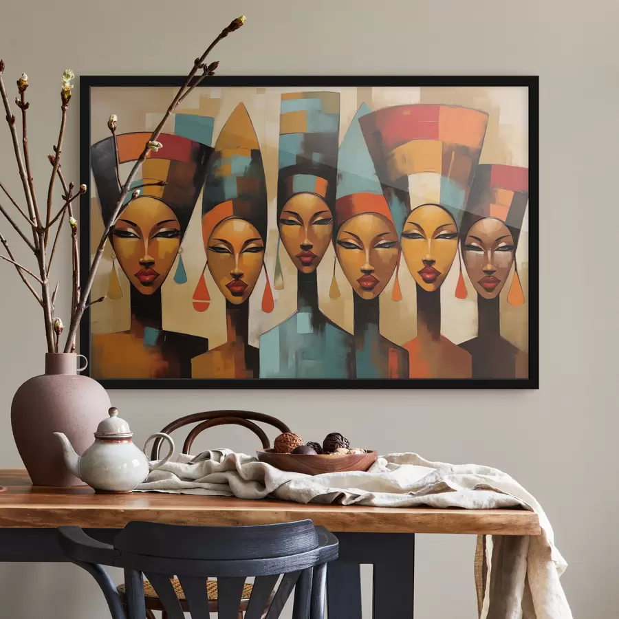 fototapet Portret de femei în stil african f47387