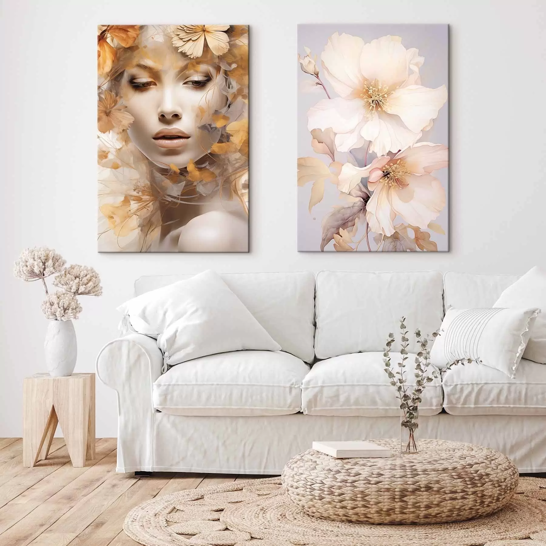 Tablouri Fată și flori delicate m01251