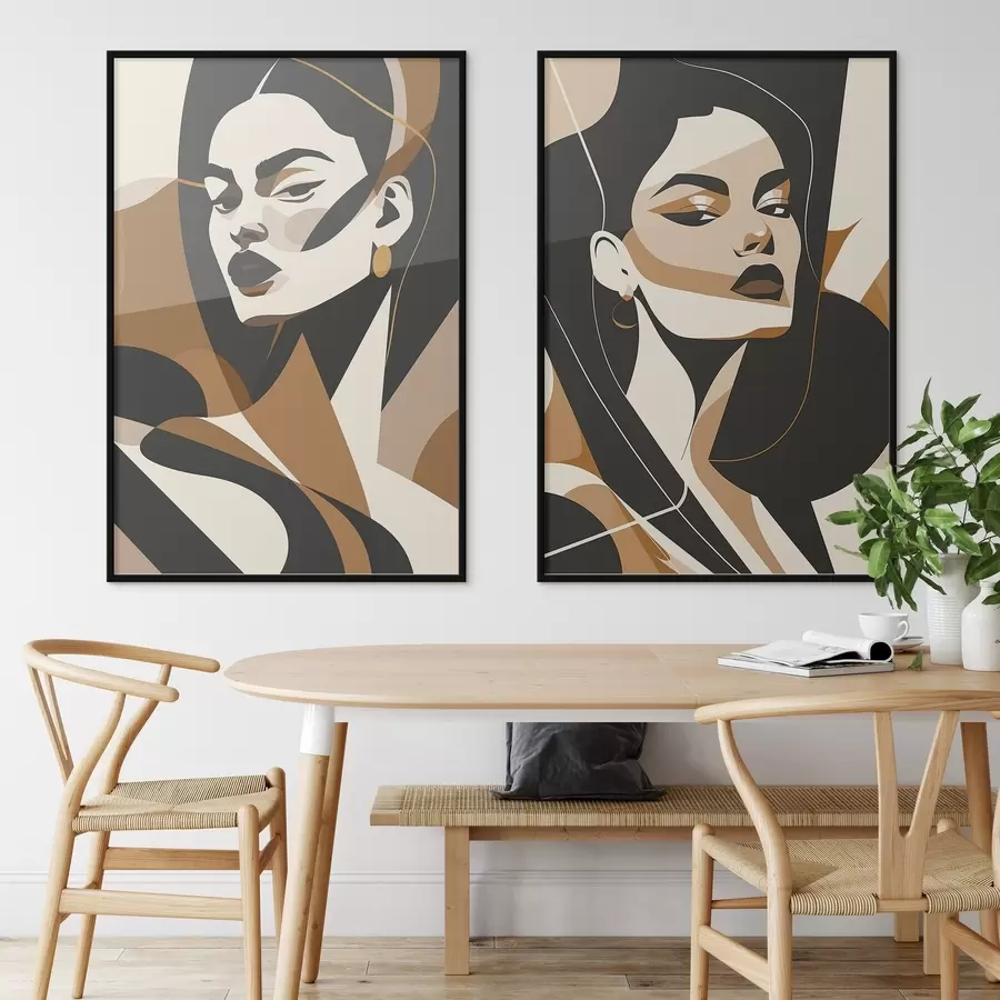 fototapet Portrete abstracte de femei d01075