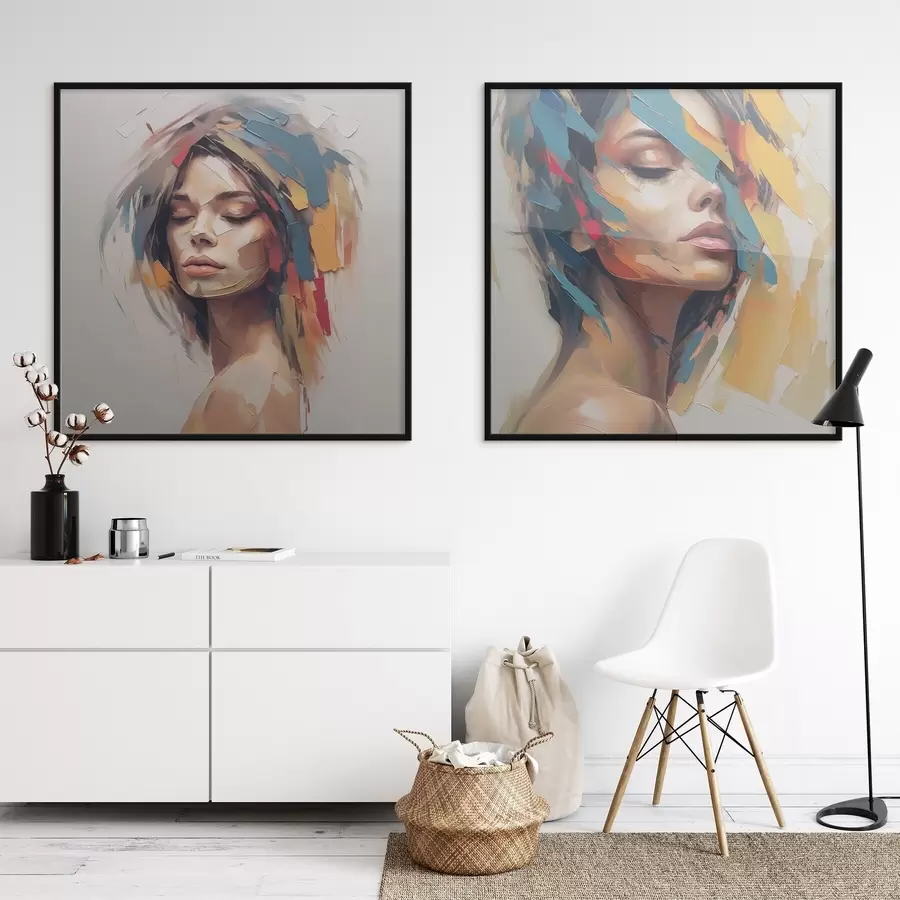 fototapet Portret abstract al unei femei d01081