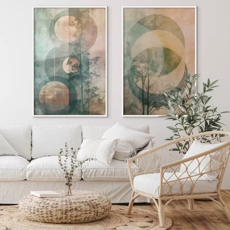 fototapet Cercuri și frunze d01145