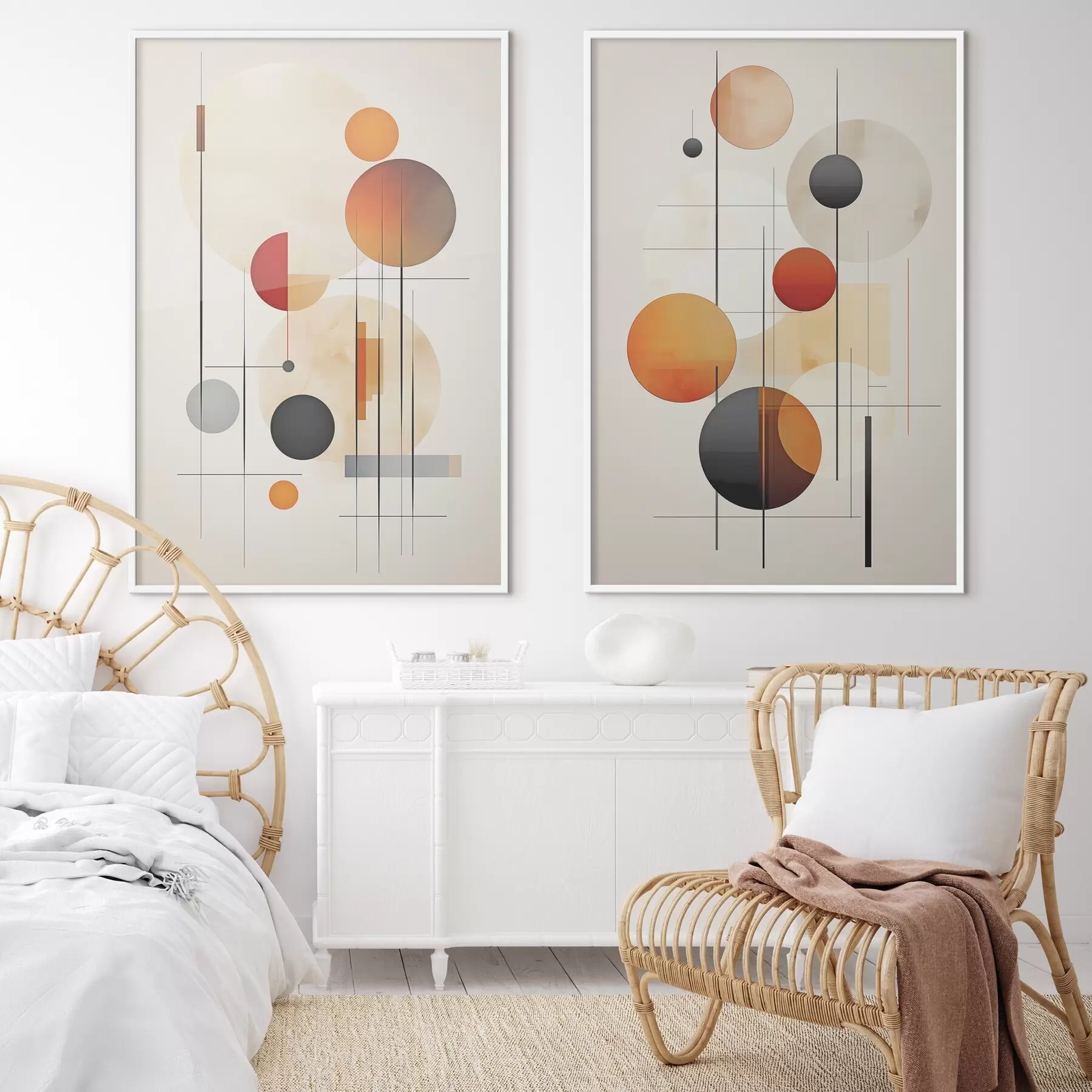 fototapet Abstracție geometrică cu sfere d01103