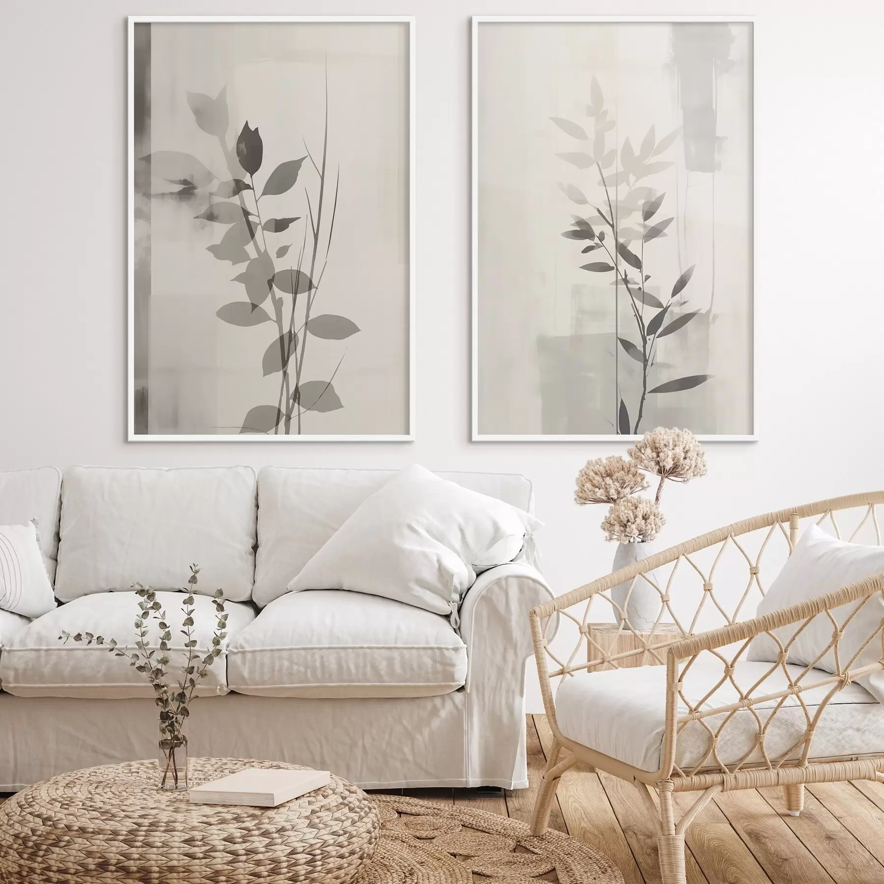 fototapet Ramuri abstracte cu frunze d01134