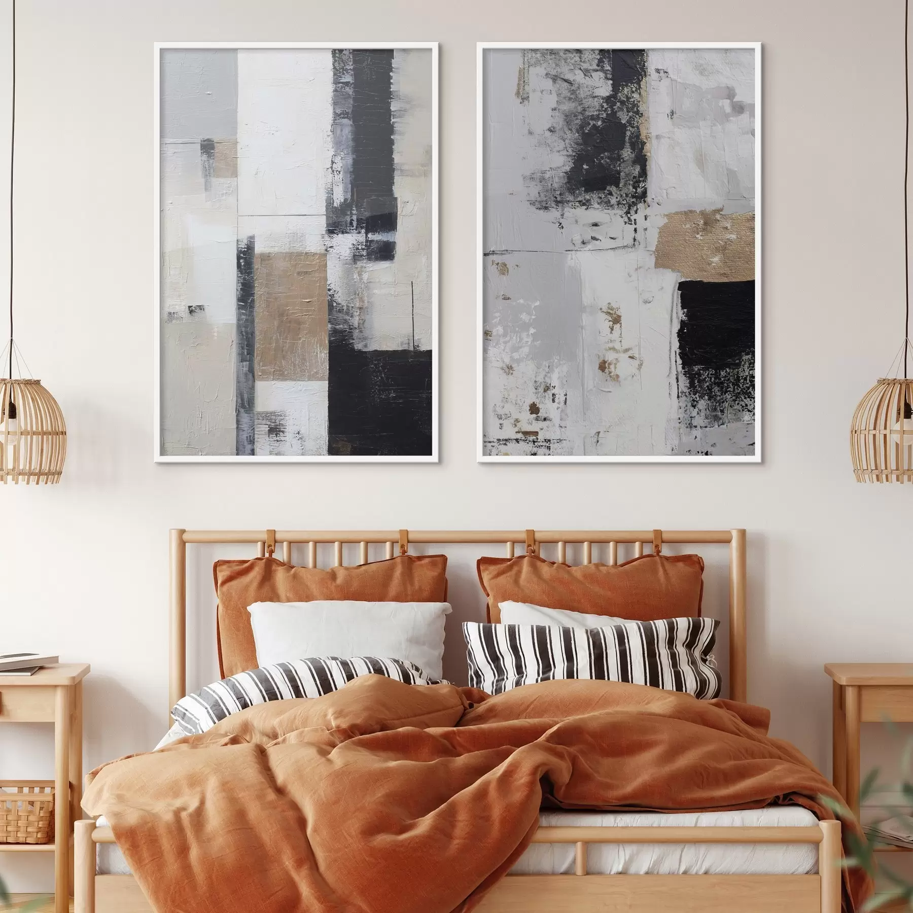 fototapet abstracție contemporană în culori contrastante d01176