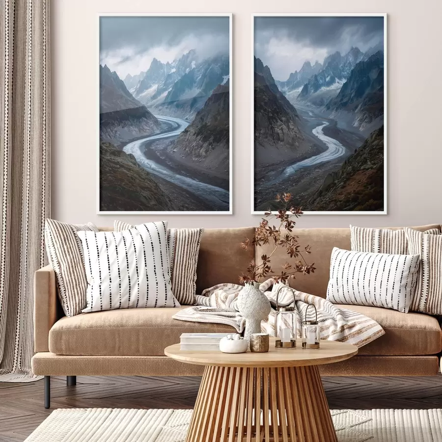 fototapet peisaj montan cu nori d01180