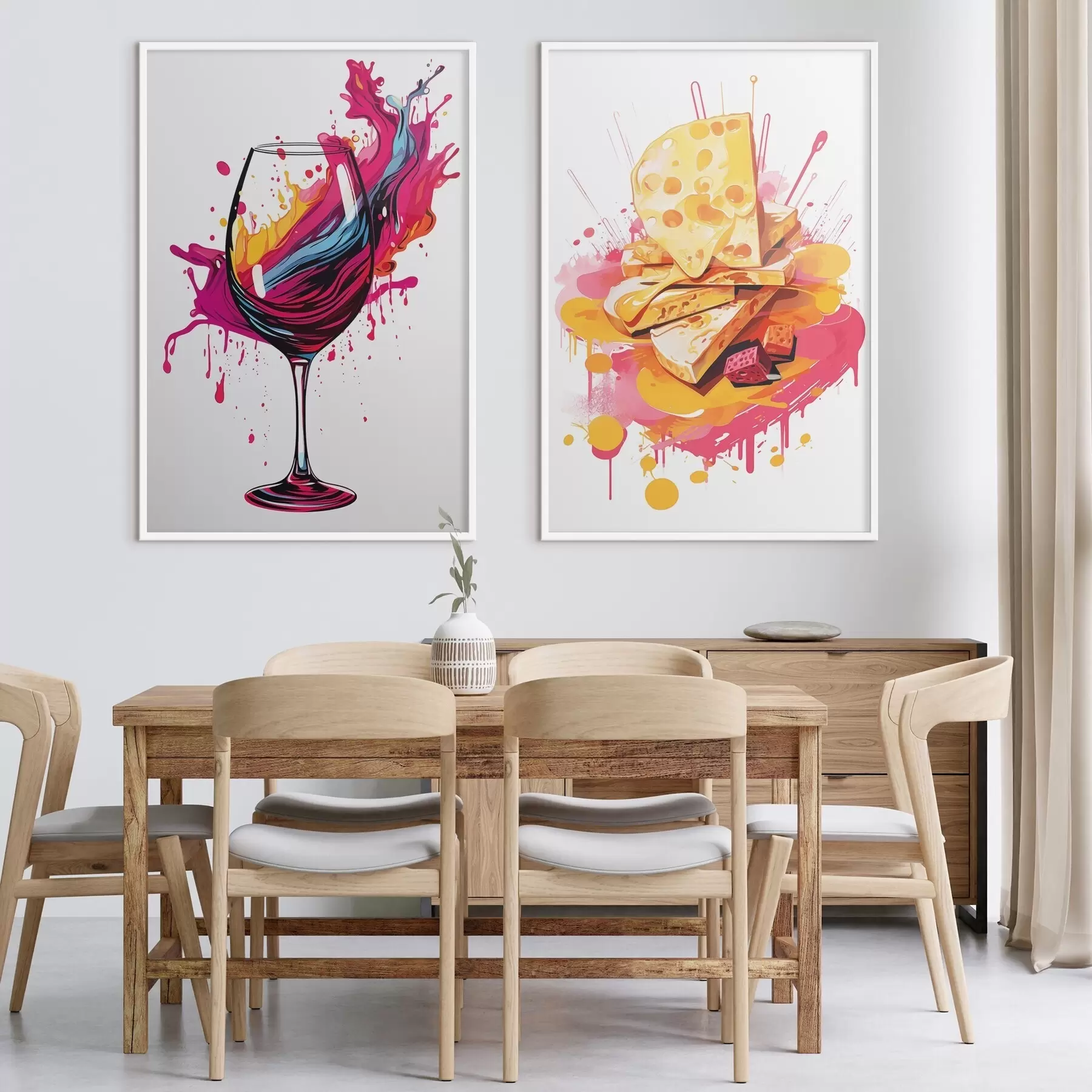 fototapet Vin și brânză d00551