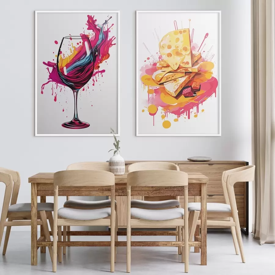 fototapet Vin și brânză d00551