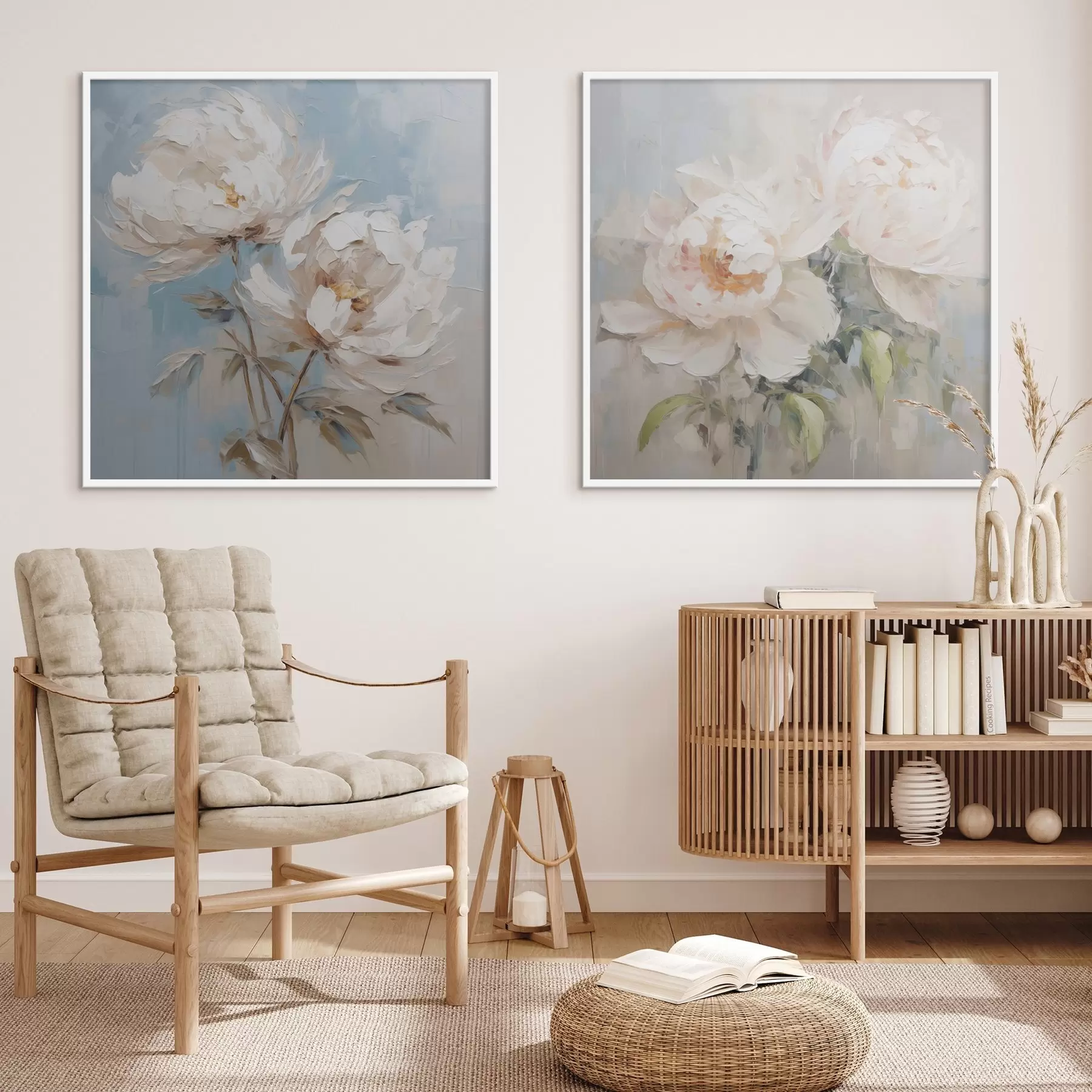 fototapet Peonies pictura imitație d00665