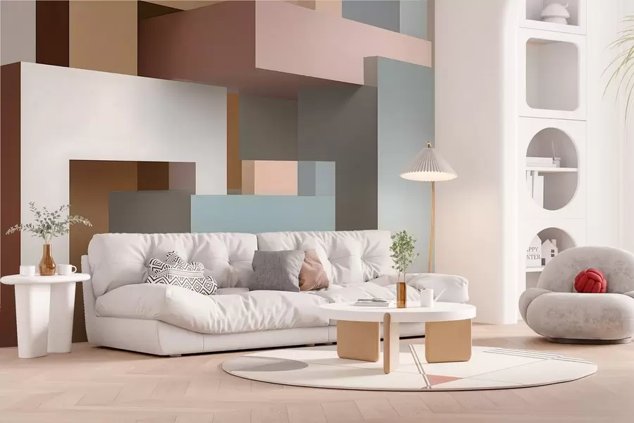 fototapet geometrie abstractă în stil 3D w05065