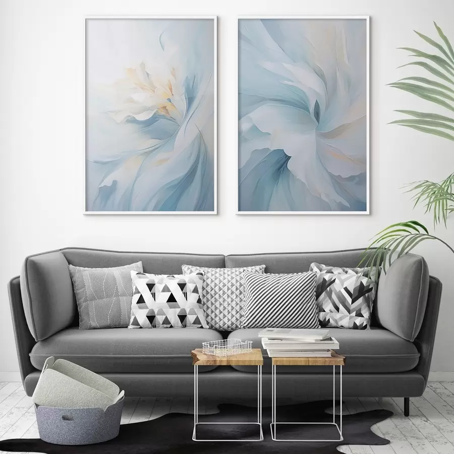 fototapet Petale abstracte, delicate, translucide, care se învârt spre interior, cu o iluminare moale și o textură picturală. d01244