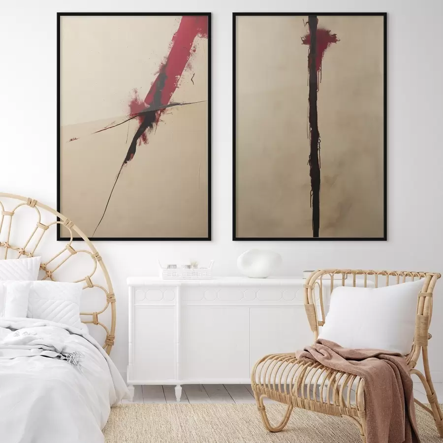 fototapet Abstracție roșie d01215