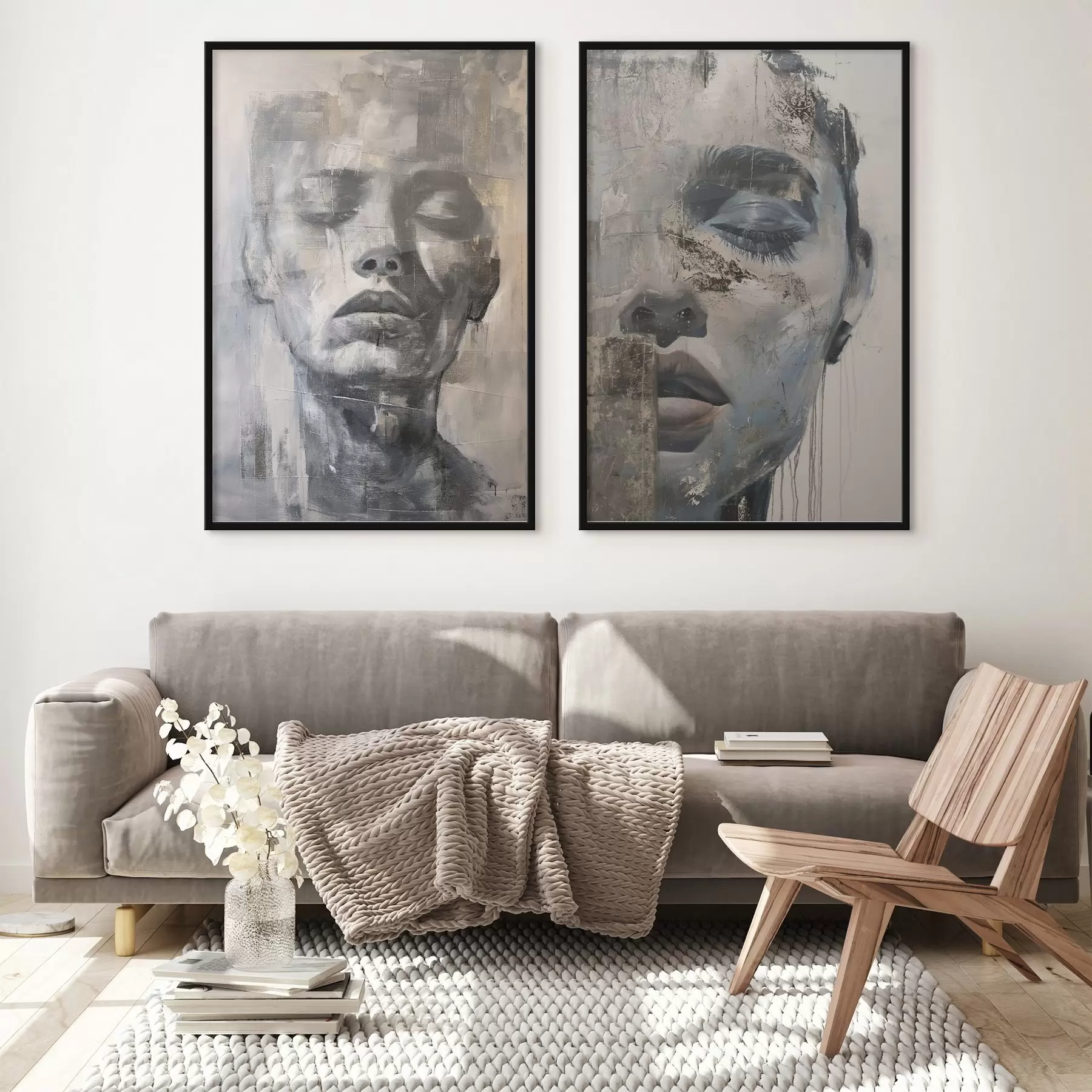 fototapet Portret feminin abstract contemporan d01232