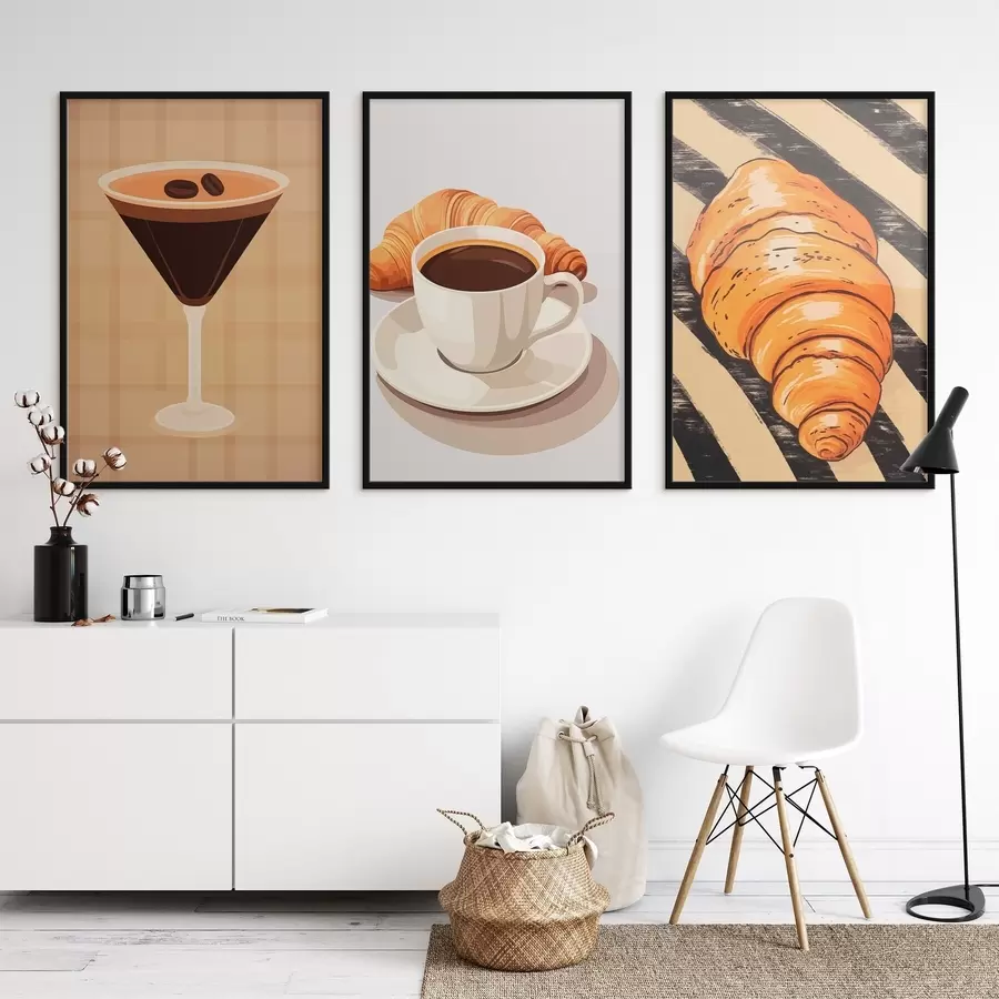 fototapet Cafea și croissant d01212