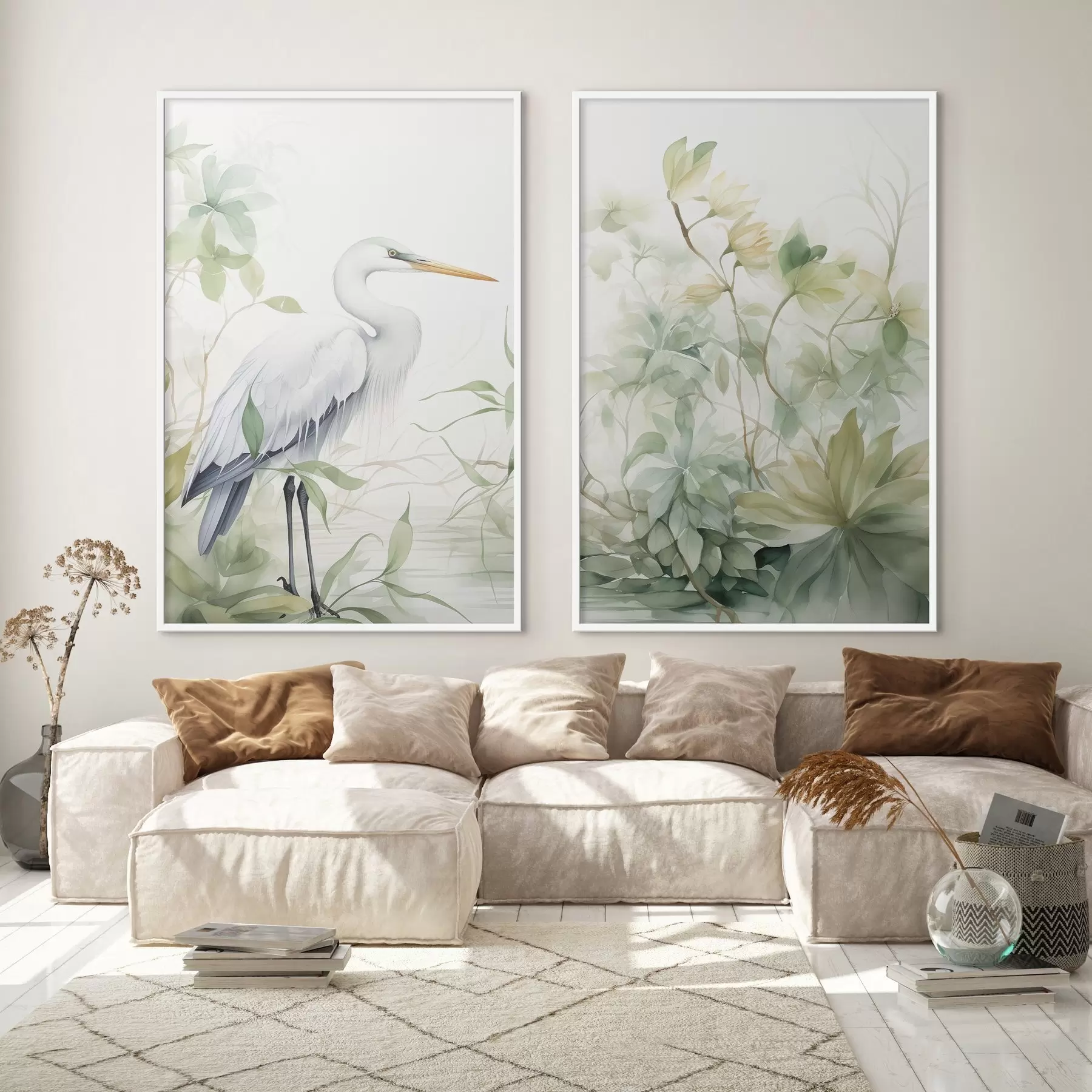 fototapet Barza printre plante d01256