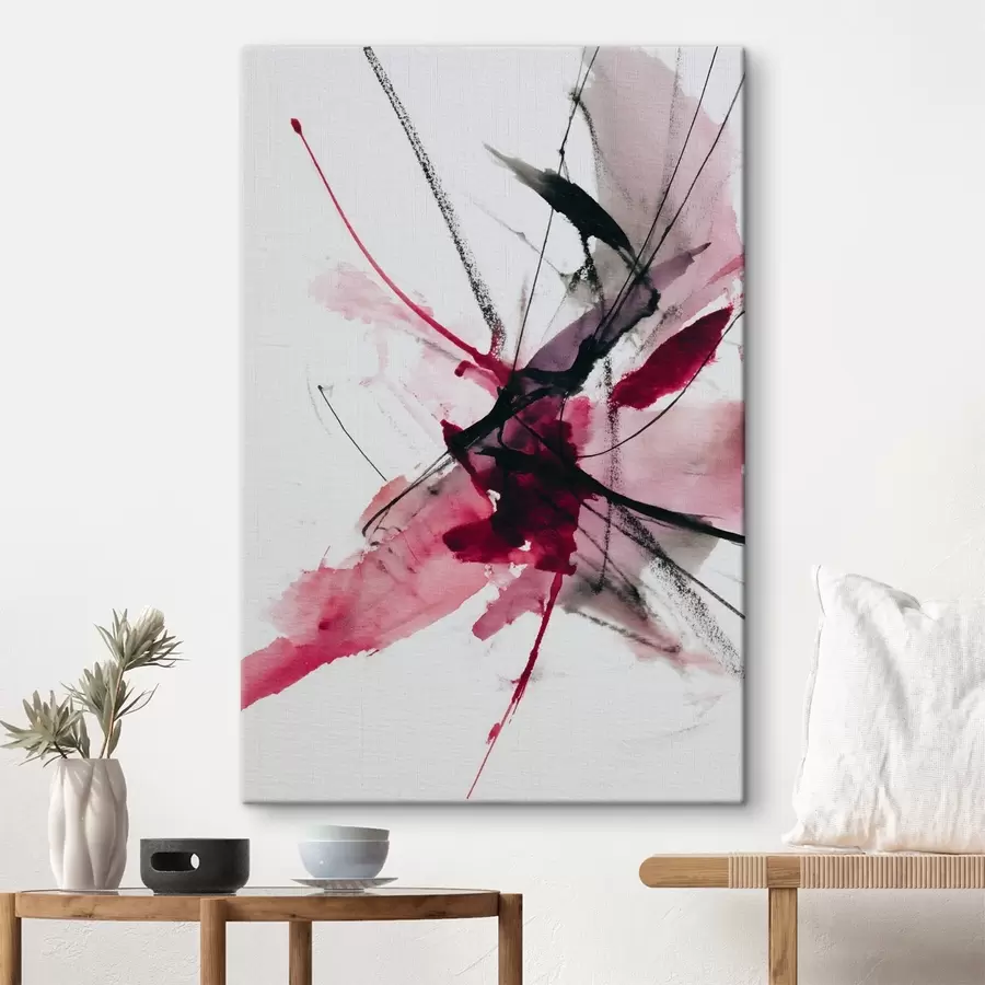 Tablouri Compoziție modernă de linii și pete în stil acuarelă s46951