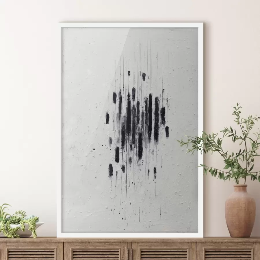 fototapet Artă minimalistă cu tușe expresive și contururi estompate în stilul picturii moderne f46957