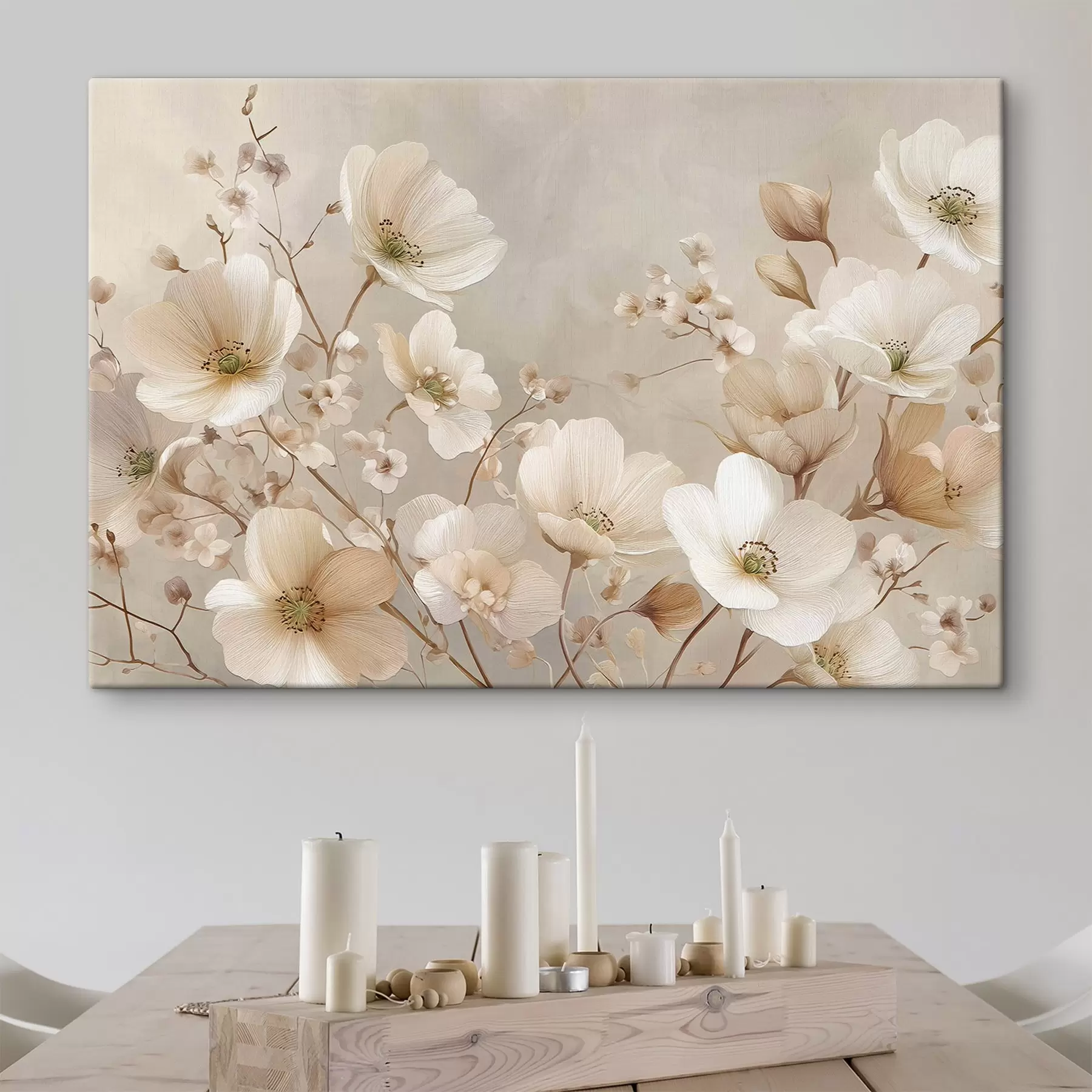 Tablouri Flori mari pe un fundal deschis s47650