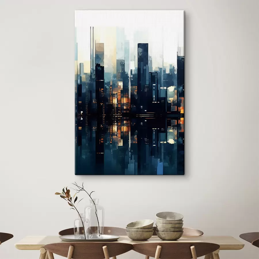 Tablouri Apus de soare într-un oraș mare s47676