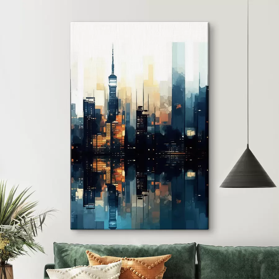 Tablouri Apus de soare într-un oraș mare s47677