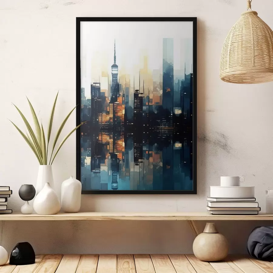 fototapet Apus de soare într-un oraș mare f47677