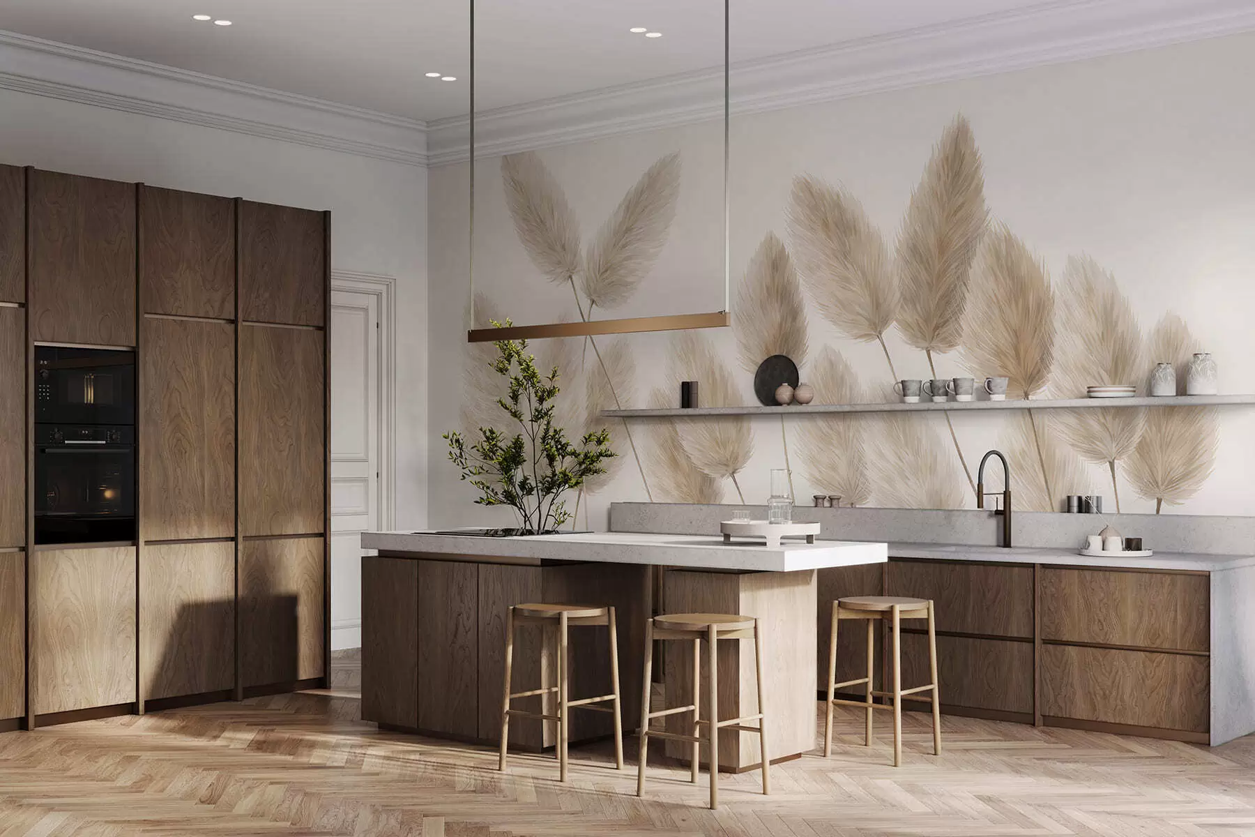 fototapet Spiculețe de câmp w05175