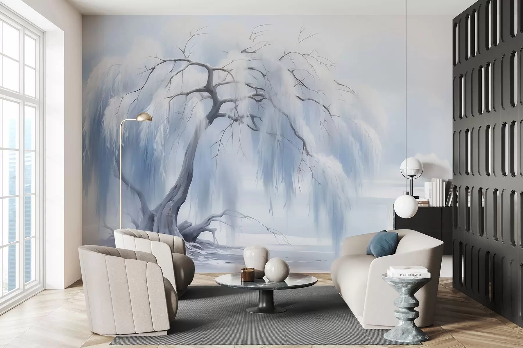 fototapet Copac pictat luxuriant w05179