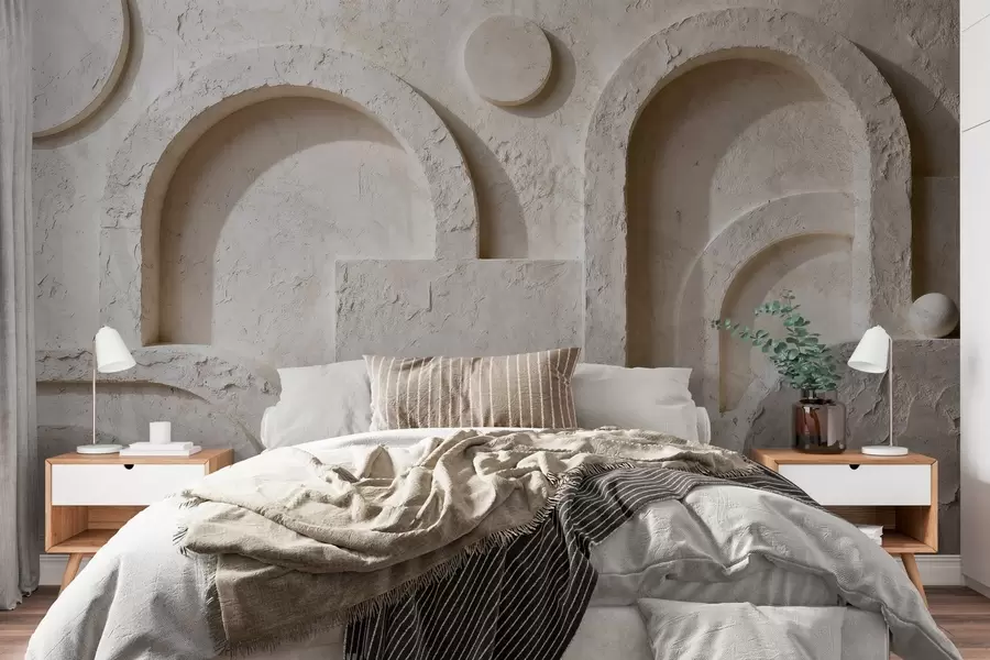 fototapet Geometrie volumetrică realizată din beton w05186