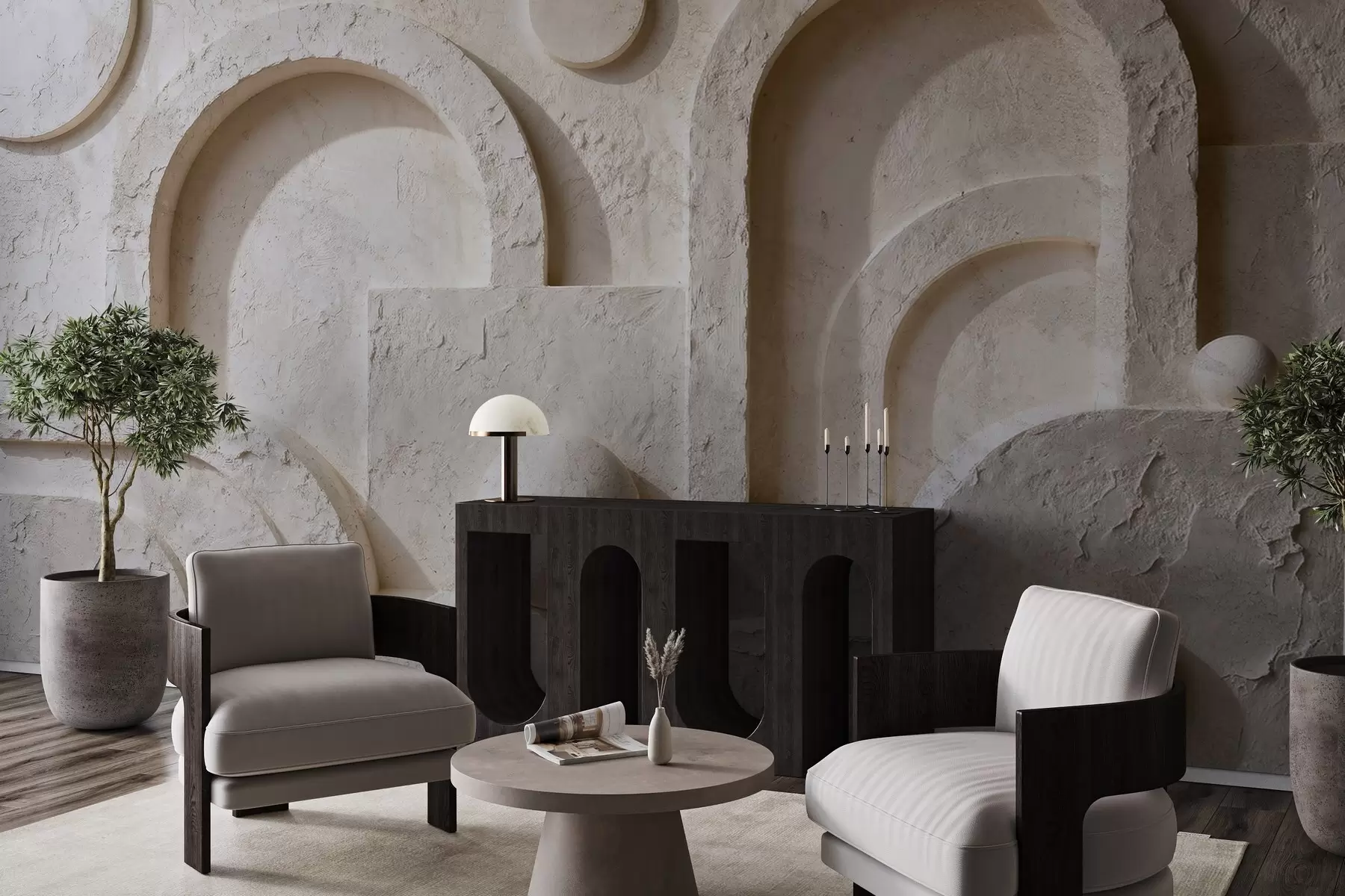 fototapet Geometrie volumetrică realizată din beton w05186