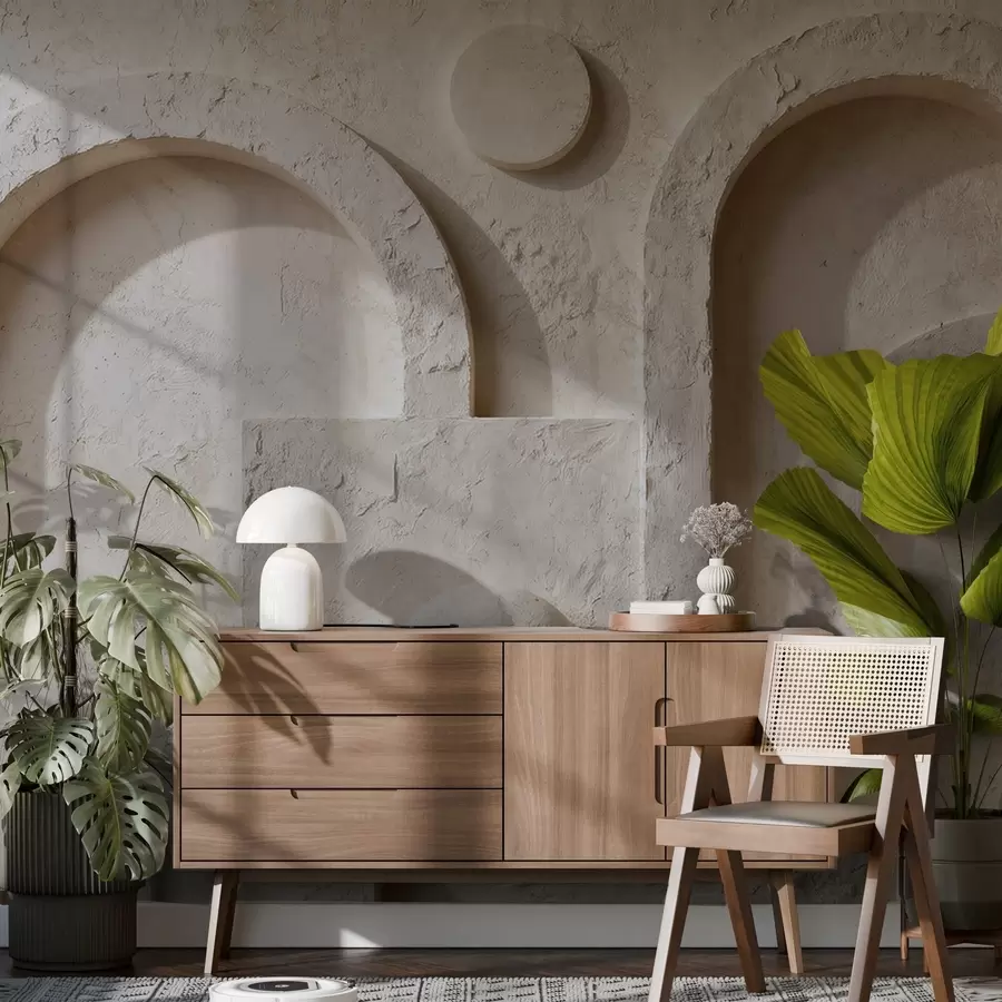 fototapet Geometrie volumetrică realizată din beton w05186