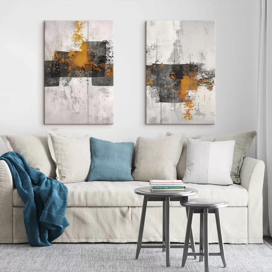 Tablouri Modele abstracte pe un perete de beton m01286