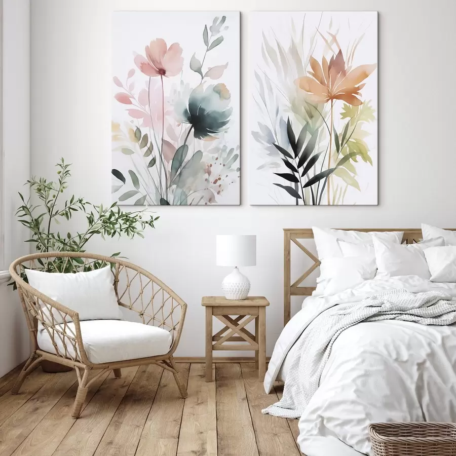 Tablouri Acuarelă imitație de vegetație m01297