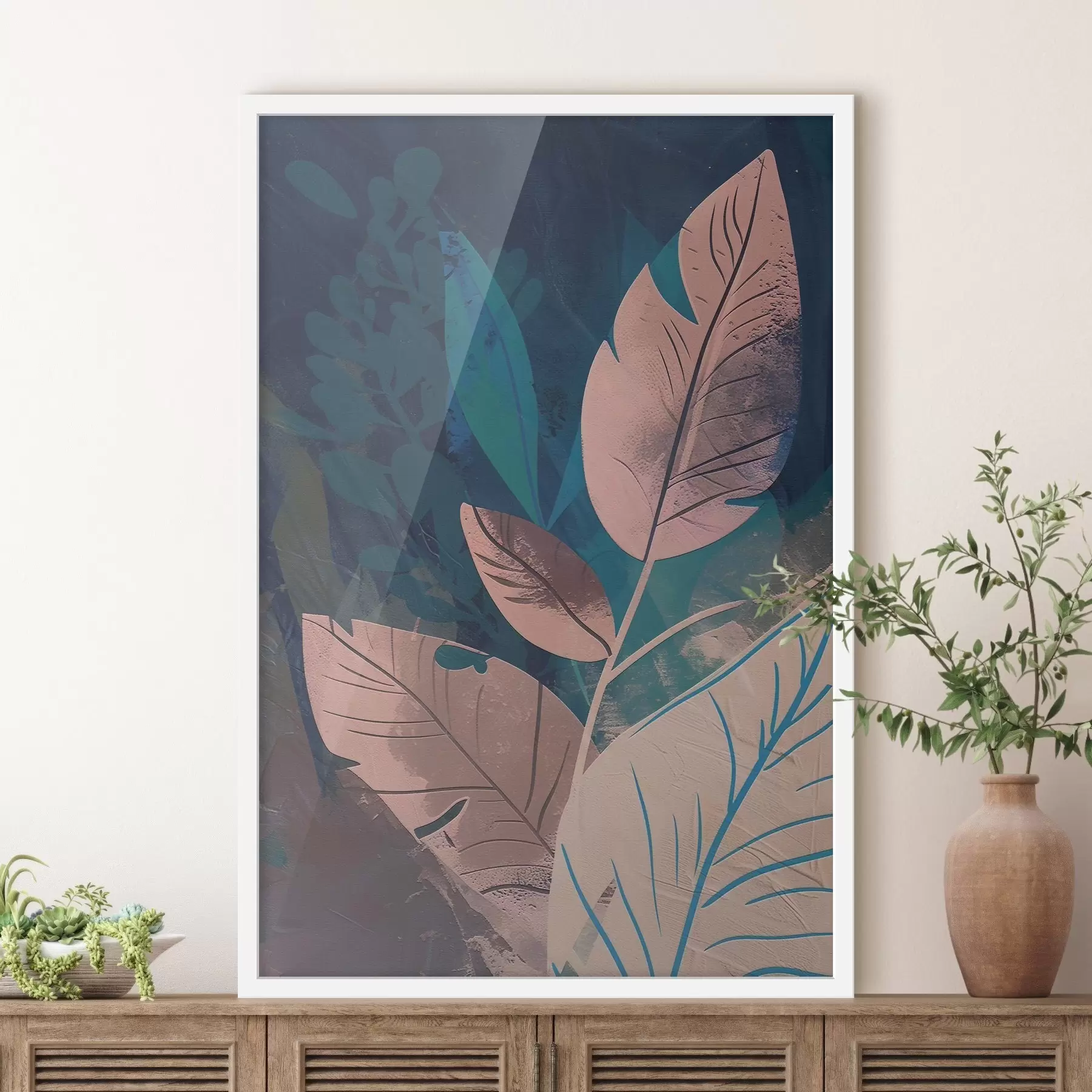 fototapet Ramuri și frunze, abstracție f47749