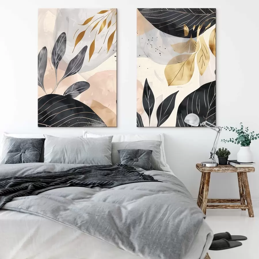 Tablouri Ramuri și frunze abstracte m01300