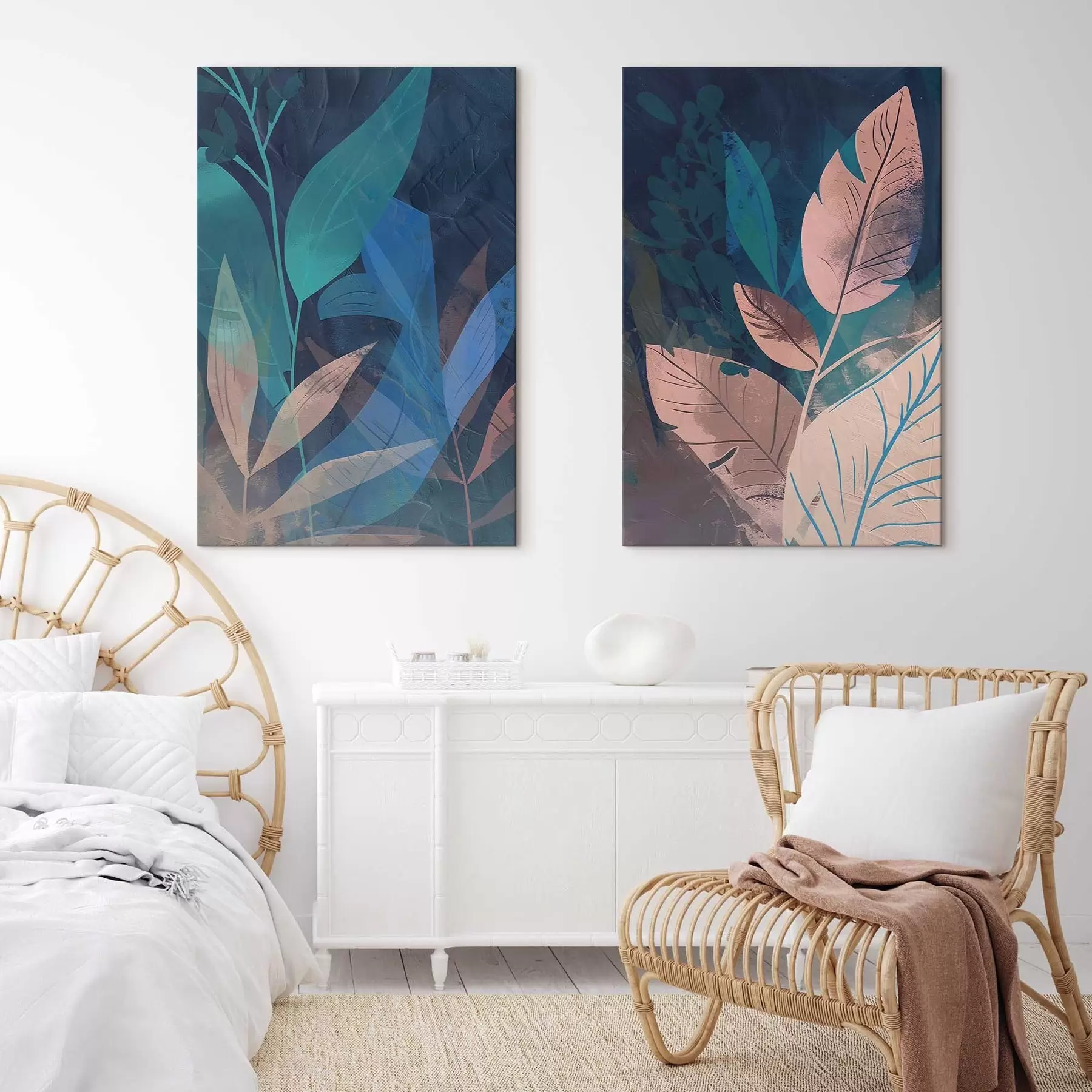 Tablouri Ramuri și frunze, abstract m01301