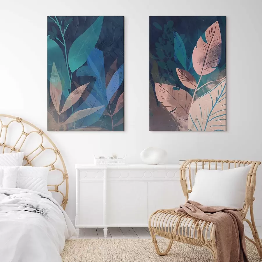 Tablouri Ramuri și frunze, abstract m01301