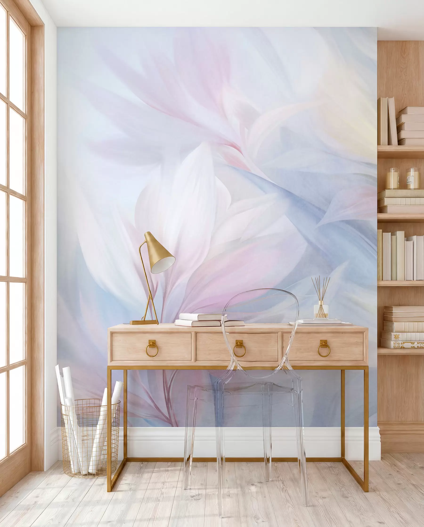 fototapet Pene în pastel w09634