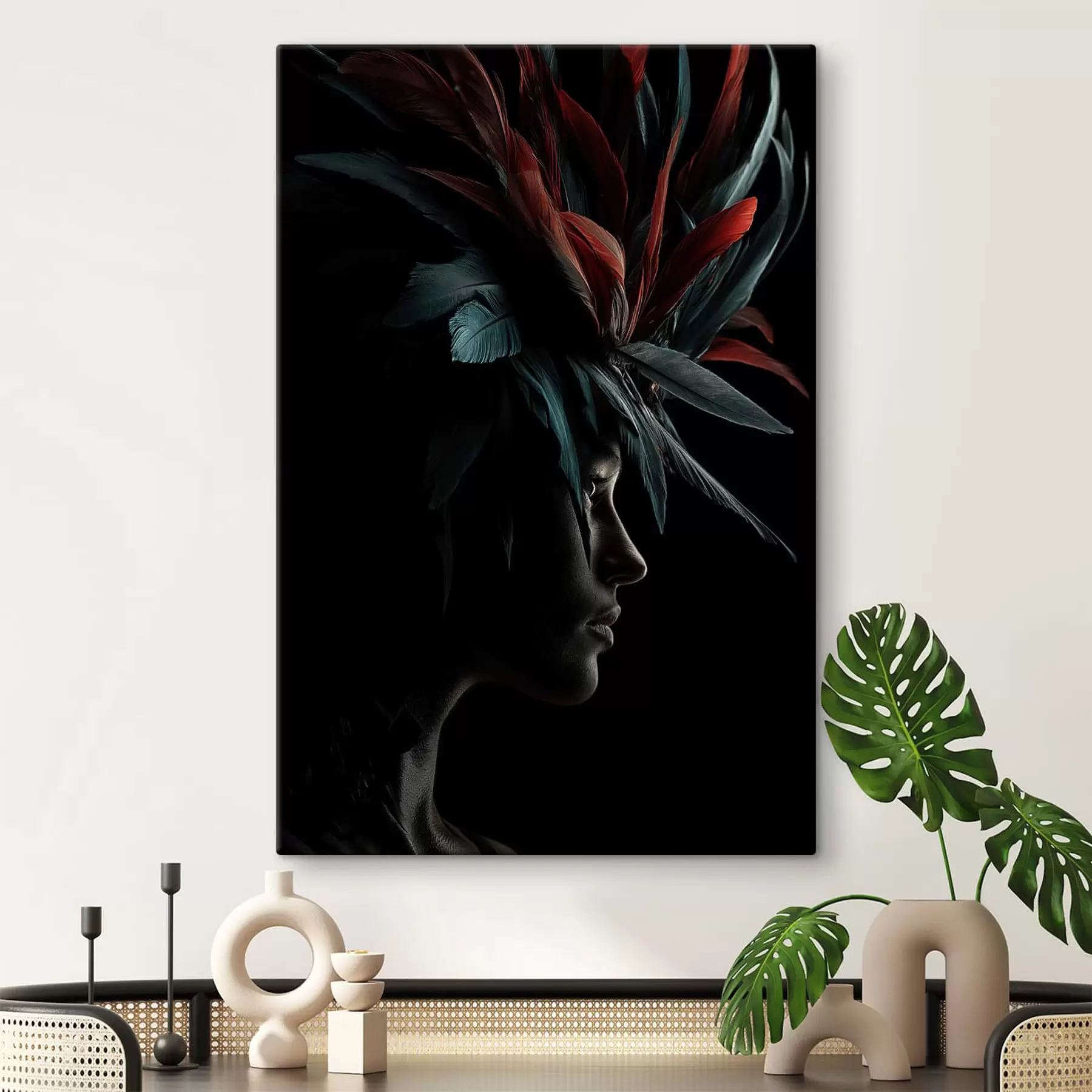 Tablouri Portret cu pene s47735