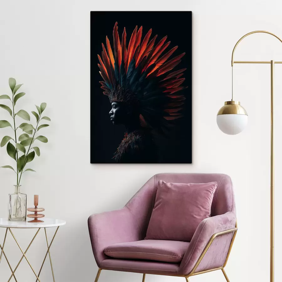 Tablouri Portret cu pene s47736