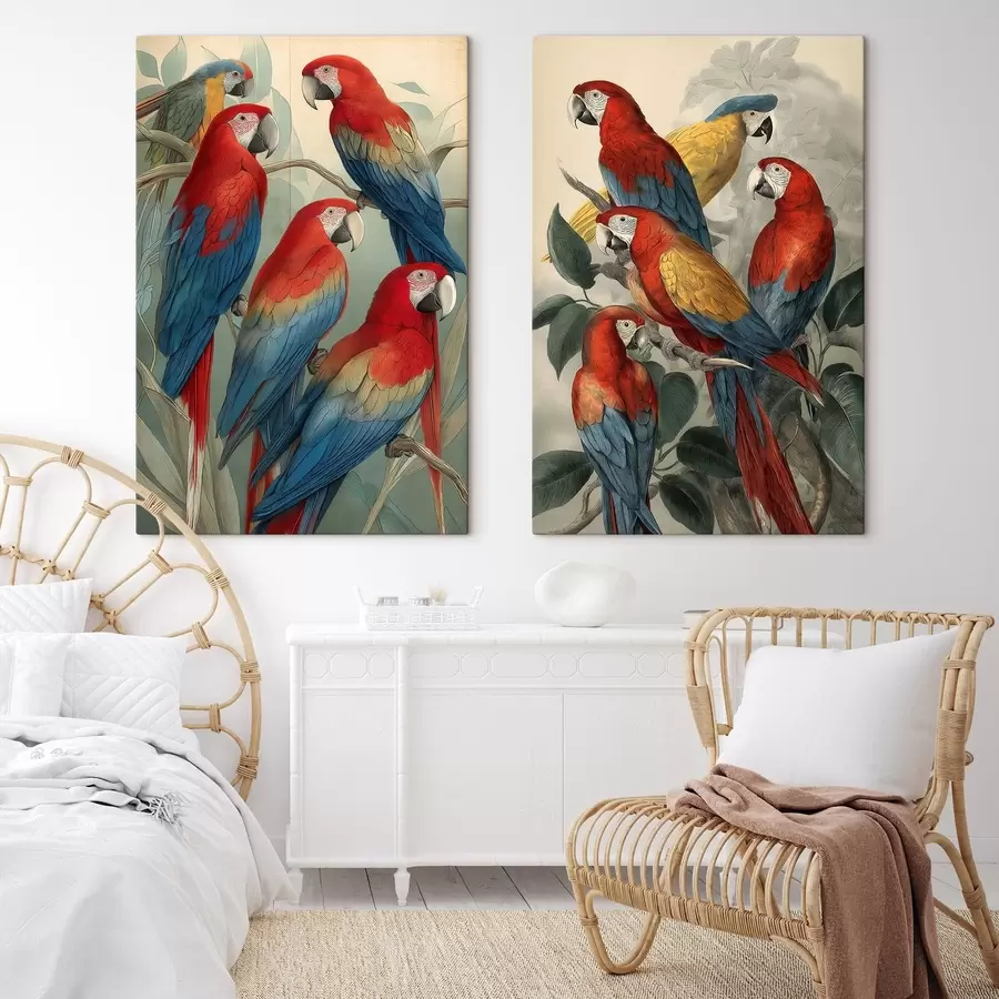 Tablouri Papagali vintage m01302