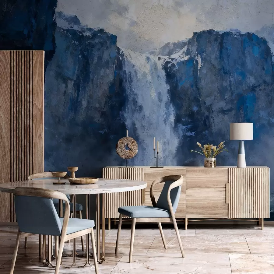 fototapet Cascadă pictată în stil grunge w05177