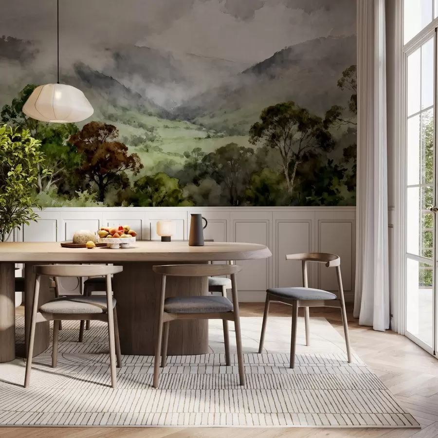 fototapet Peisaj pictat în ceață w05185