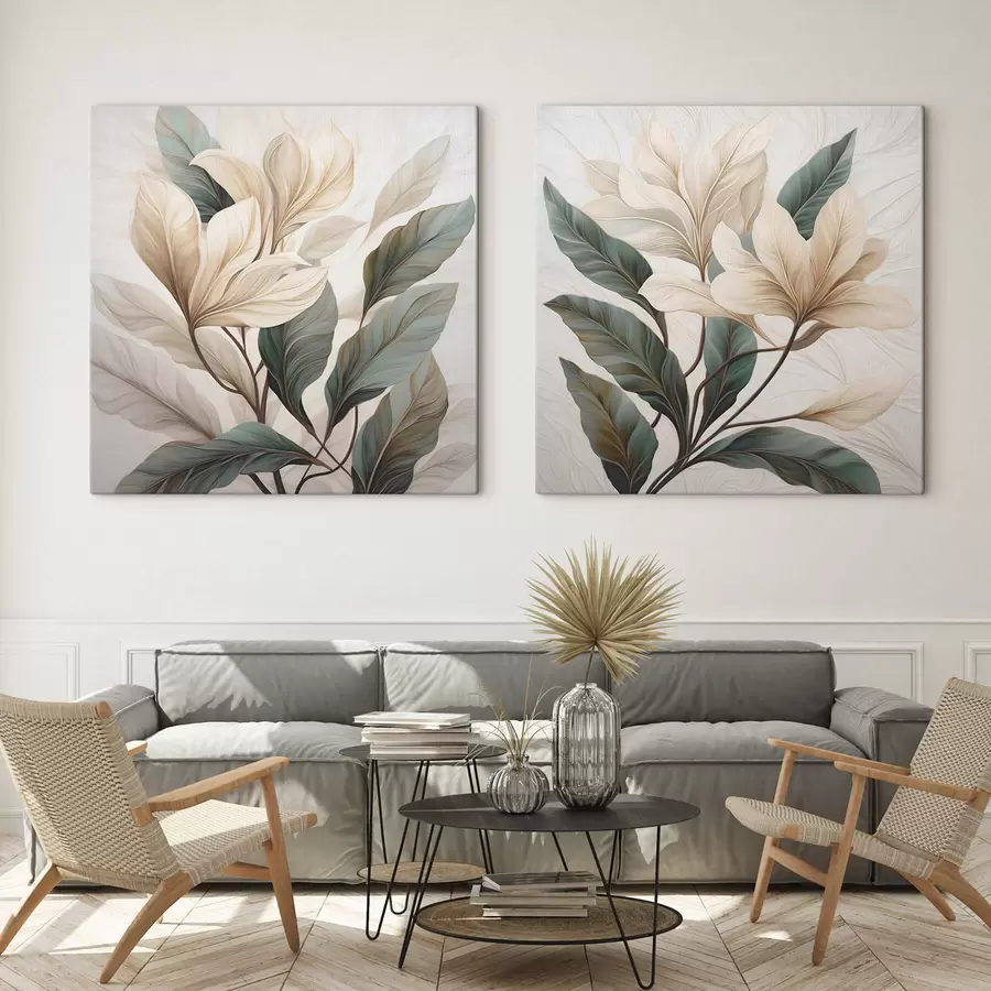 Tablouri Flori cu frunze m01271