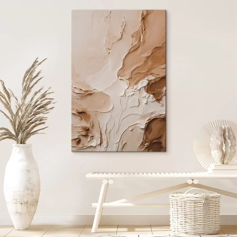 Tablouri Linii texturate bej cu linii fine s47274
